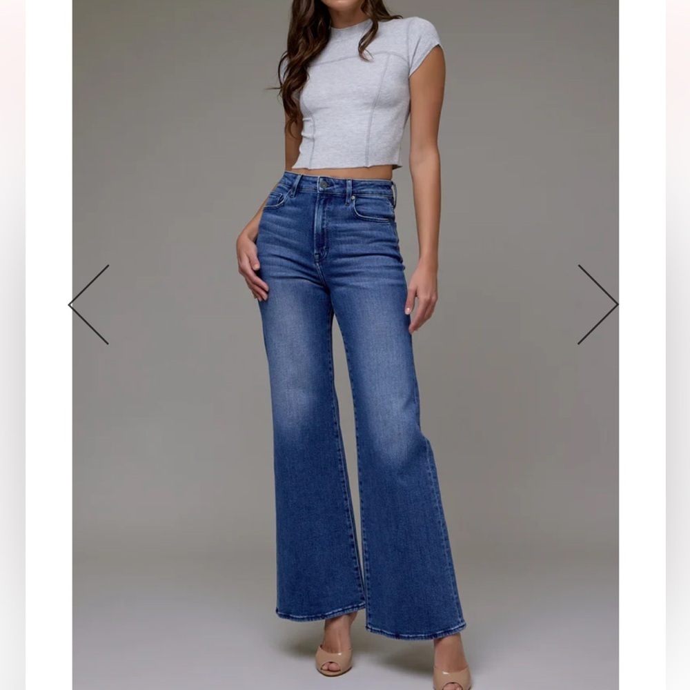 Altar'd State Hidden Jeans High Rise Dark Wash Flare Denim Jeans